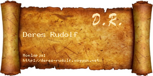Deres Rudolf névjegykártya