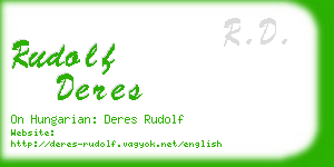rudolf deres business card